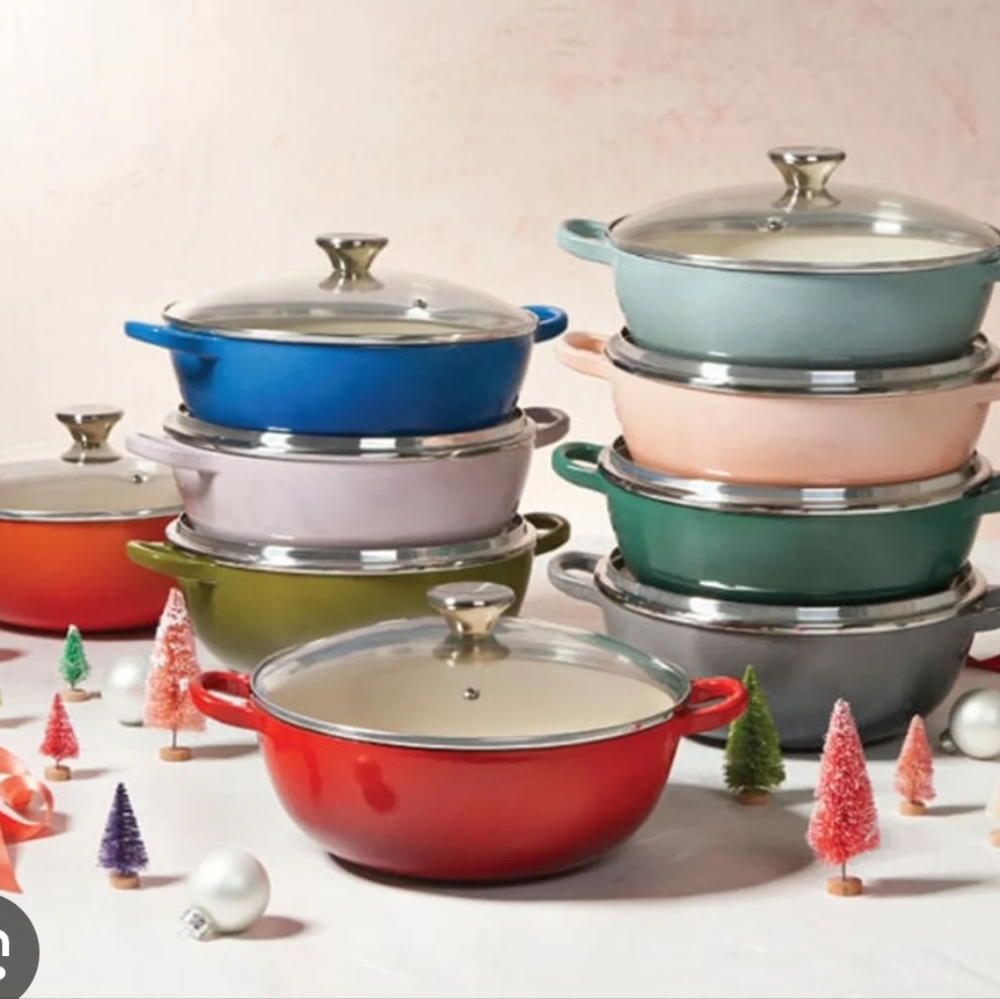 Le Creuset Emerald Green 7.5 Soup Pot With Glass Lid